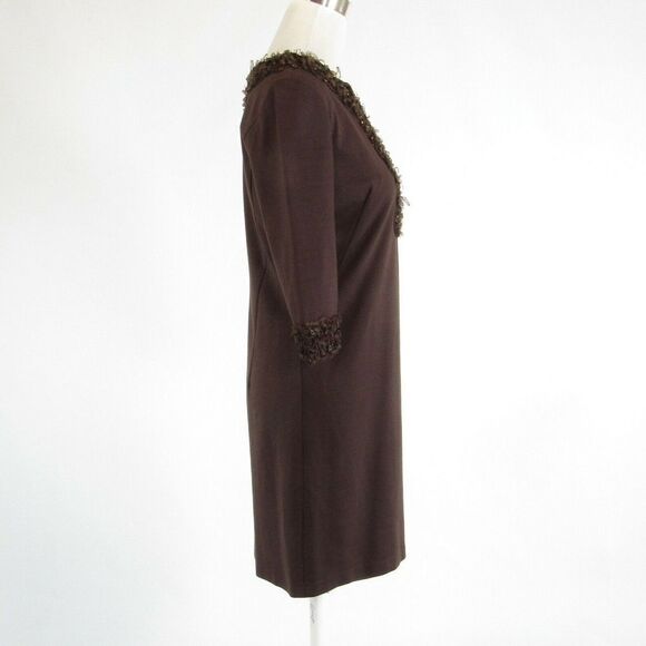 Chetta B brown 3/4 sleeve sheath dress 4 - Picture 5 of 8